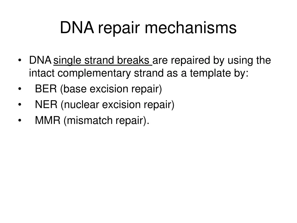 dna repair mechanisms