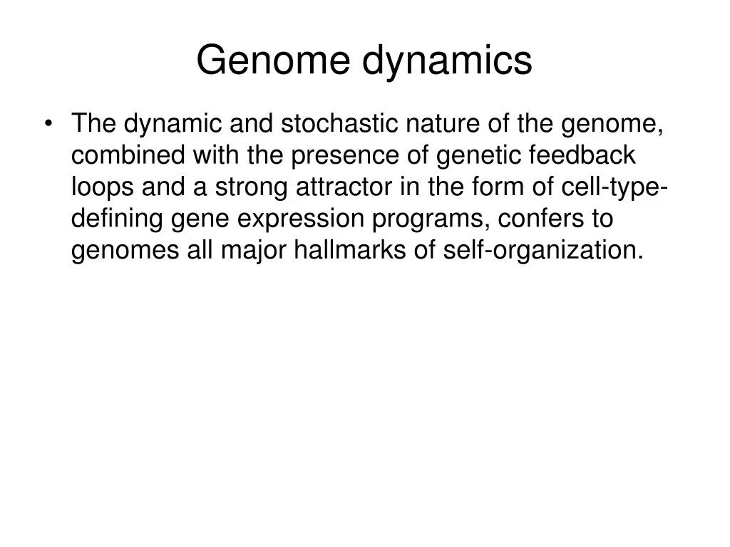genome dynamics 1
