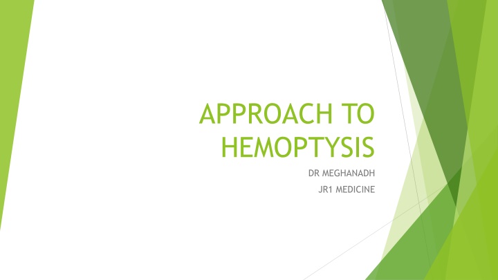 approach to hemoptysis