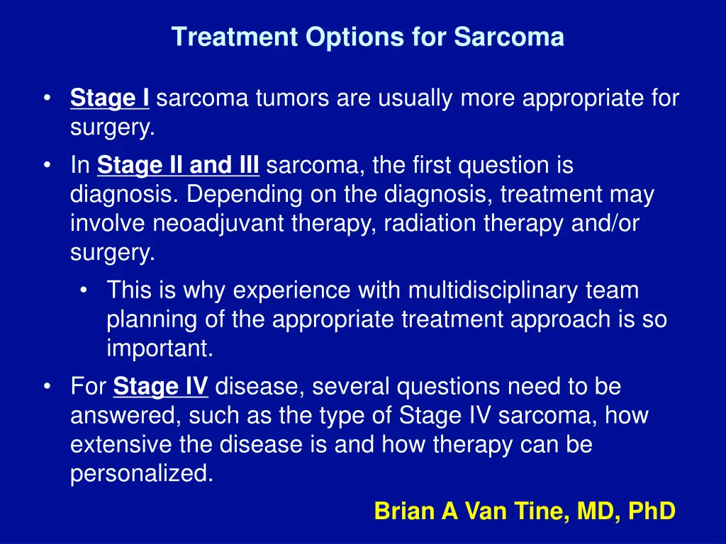 treatment options for sarcoma