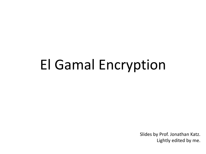 el gamal encryption