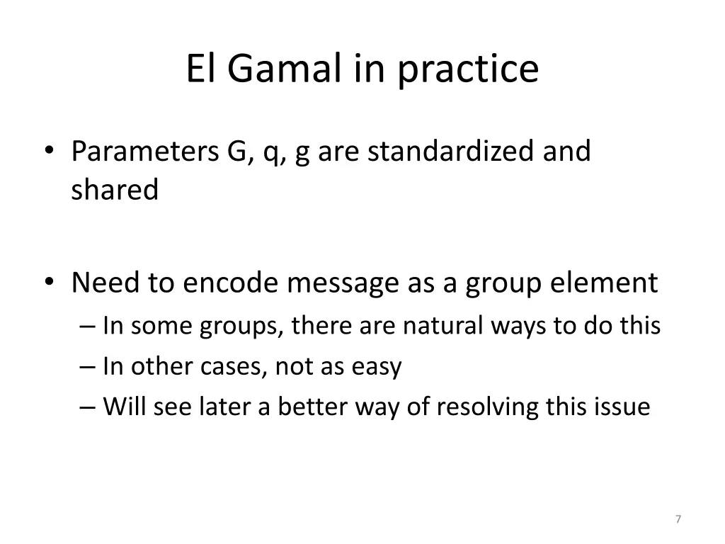 el gamal in practice