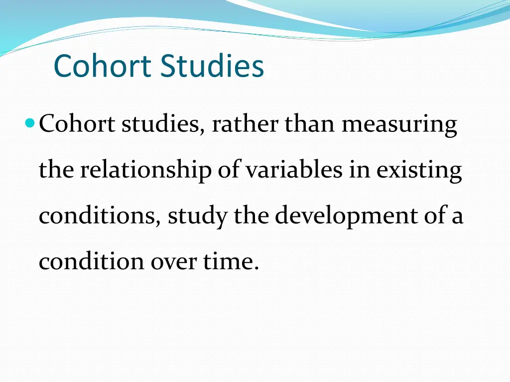 cohort studies