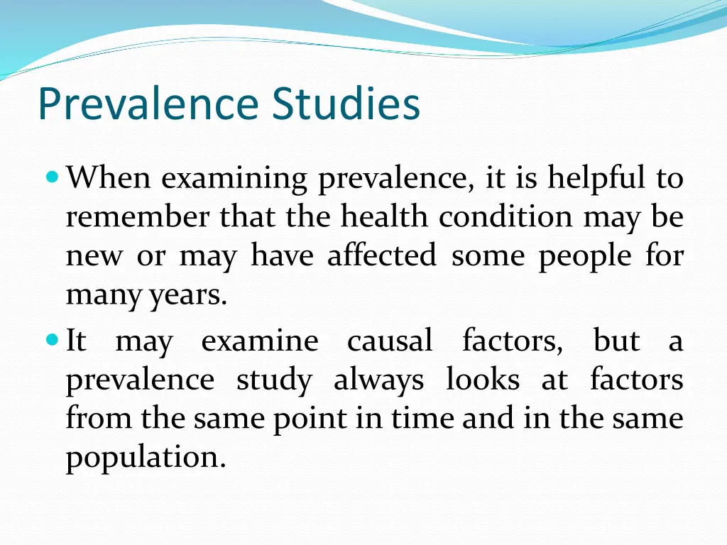 prevalence studies