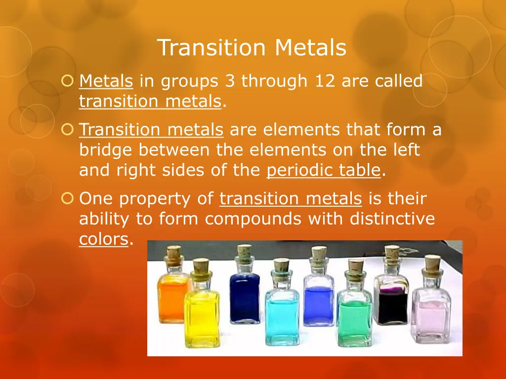 transition metals