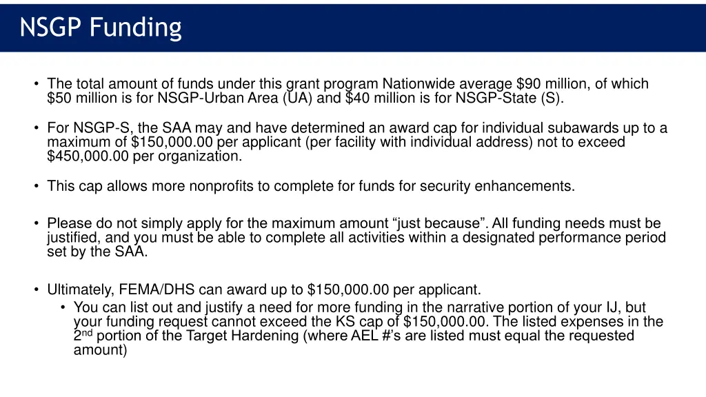nsgp funding