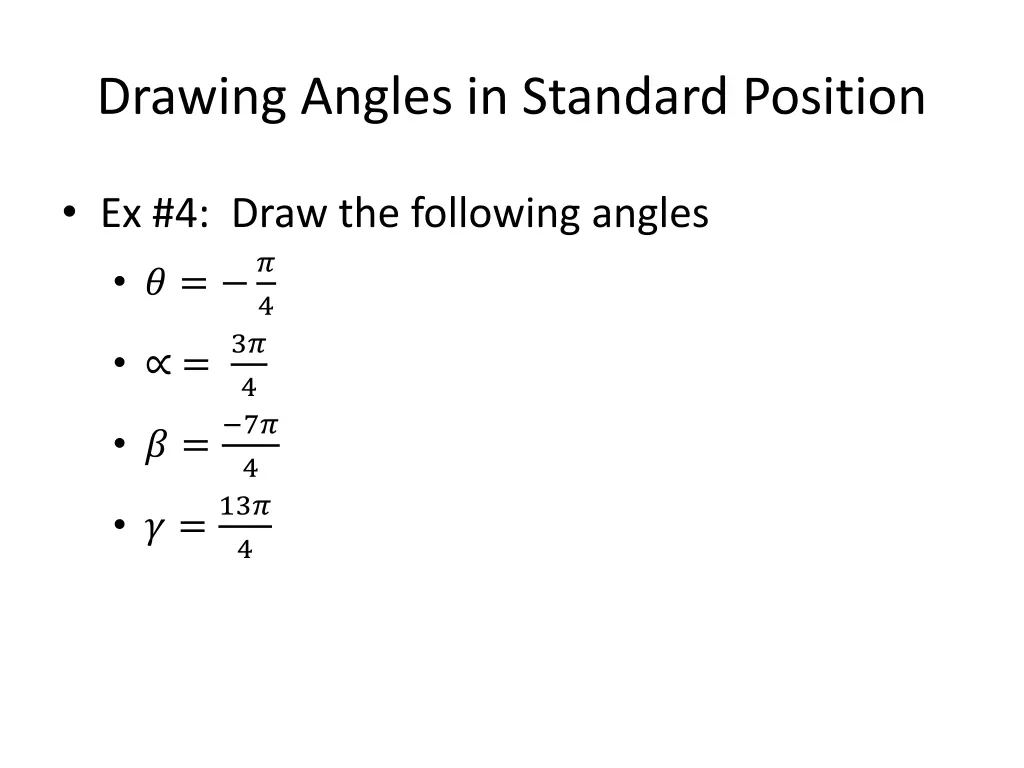 drawing angles in standard position 1