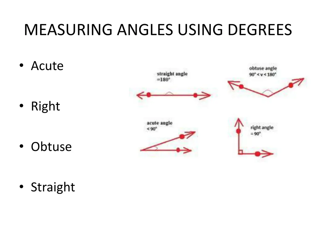 measuring angles using degrees