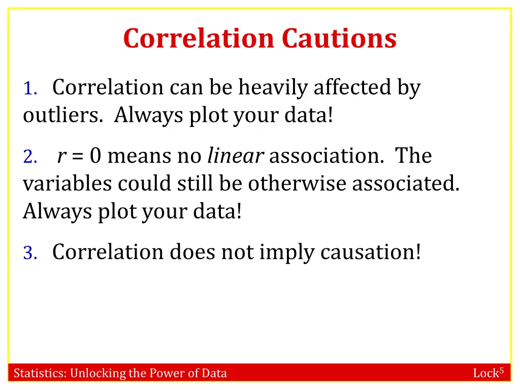 correlation cautions