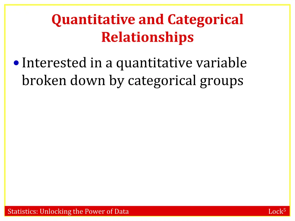 quantitative and categorical relationships