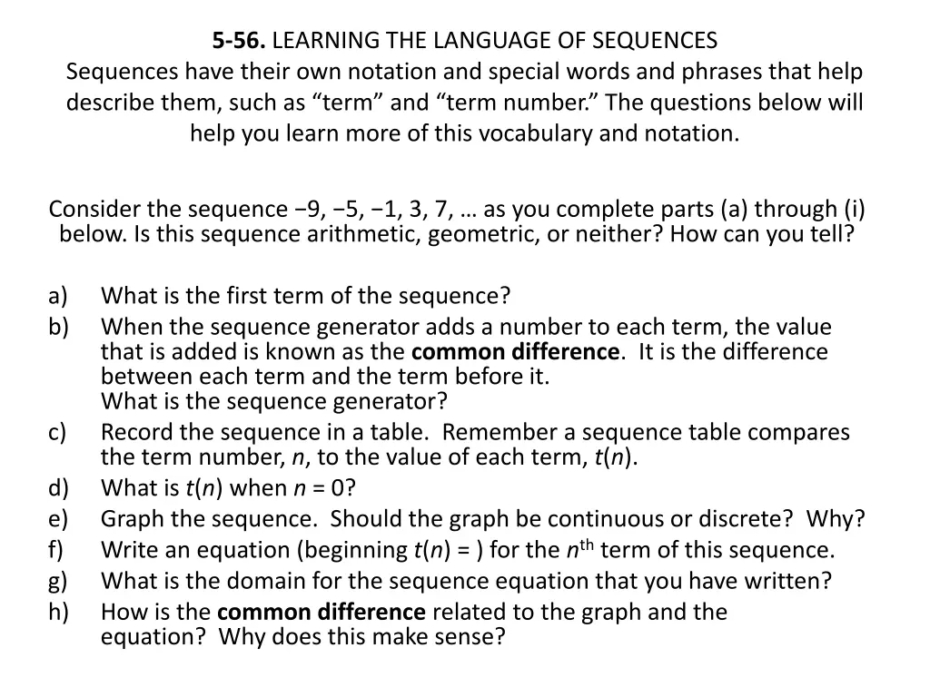 5 56 learning the language of sequences sequences