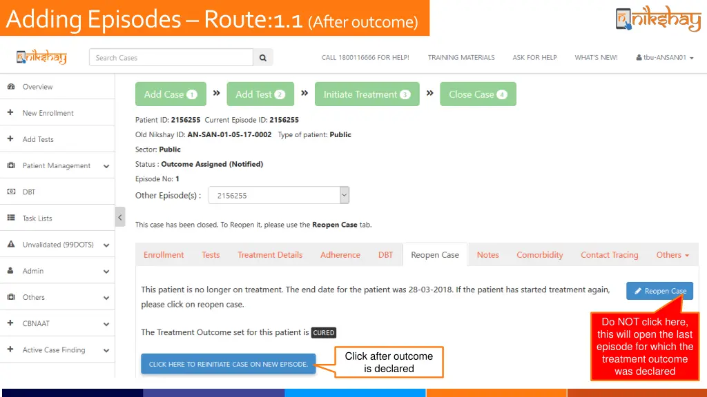 adding episodes route 1 1 after outcome