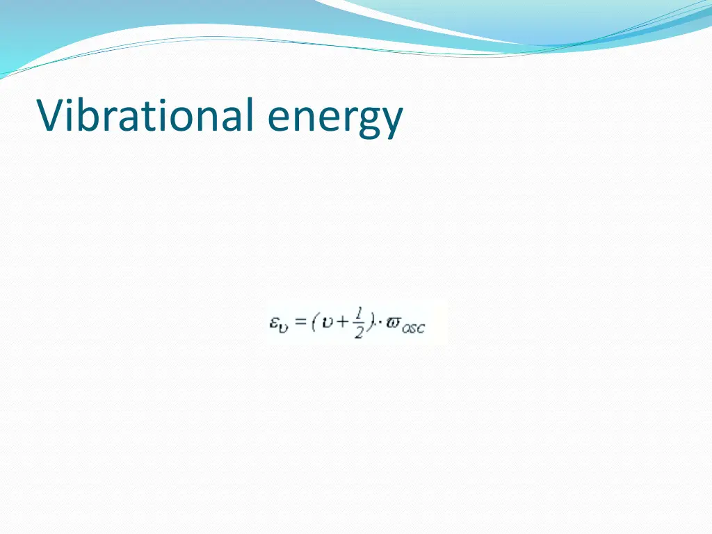 vibrational energy