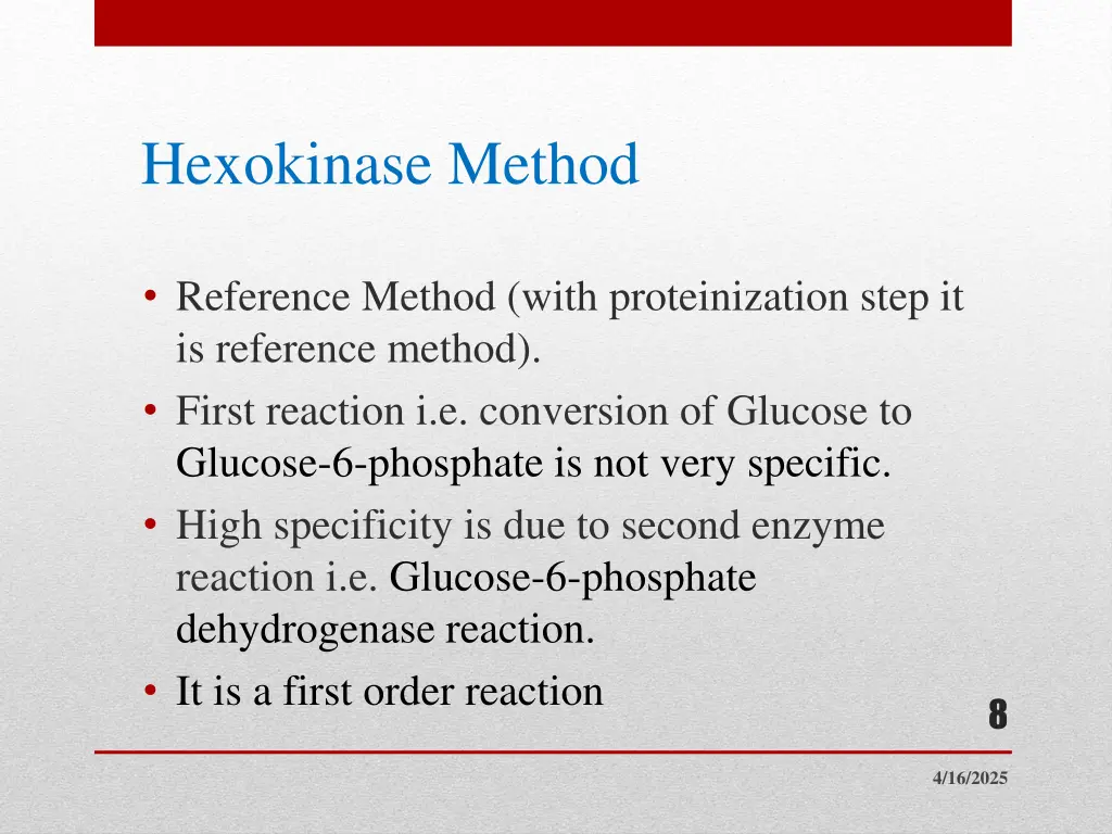 hexokinase method