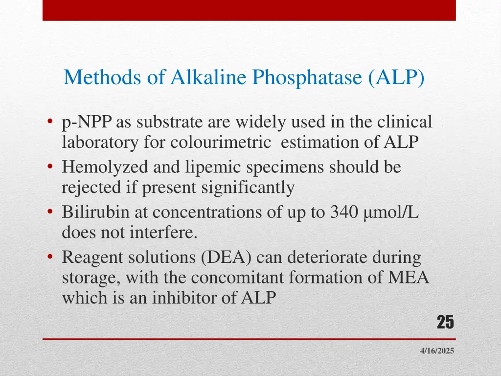 methods of alkaline phosphatase alp