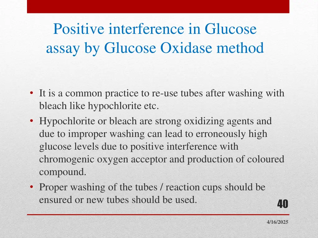 positive interference in glucose assay by glucose