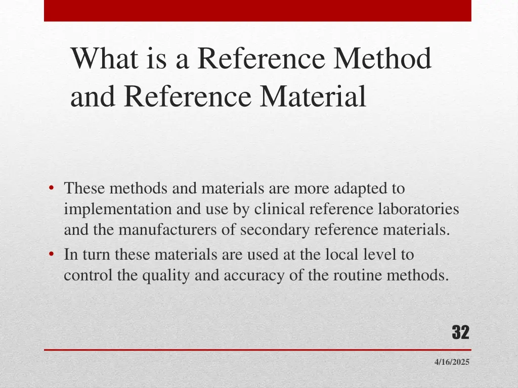 what is a reference method and reference material