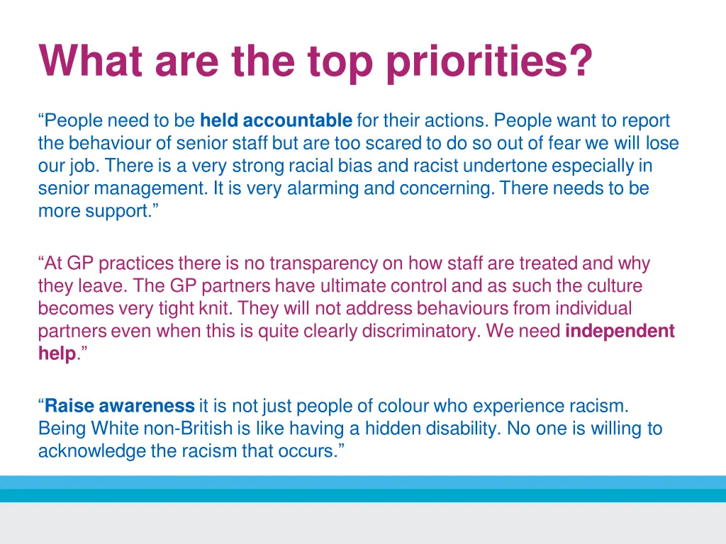 what are the top priorities 1