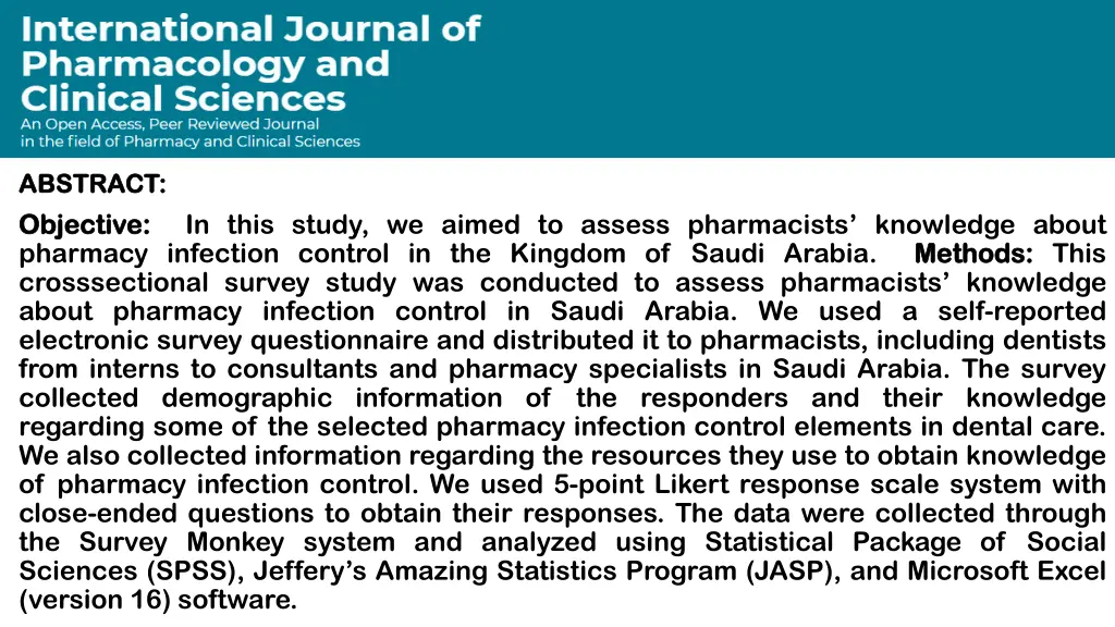 abstract abstract objective objective pharmacy