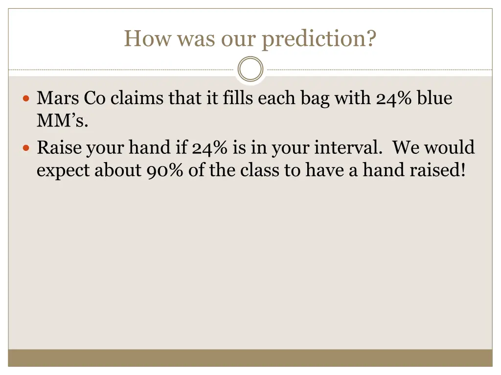 how was our prediction