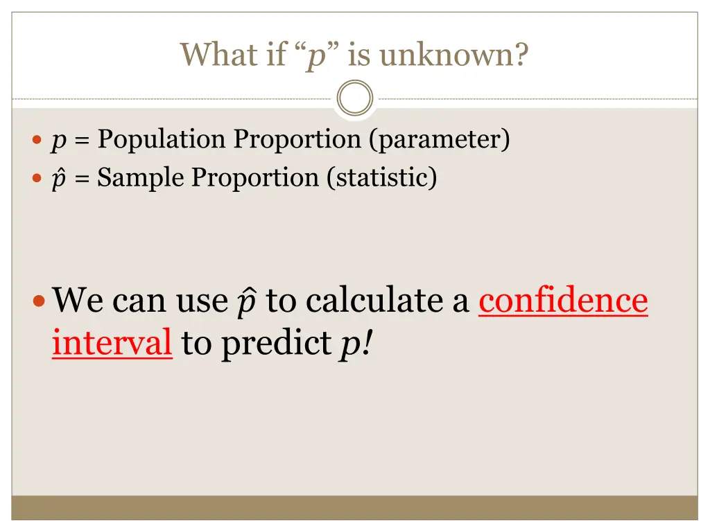 what if p is unknown