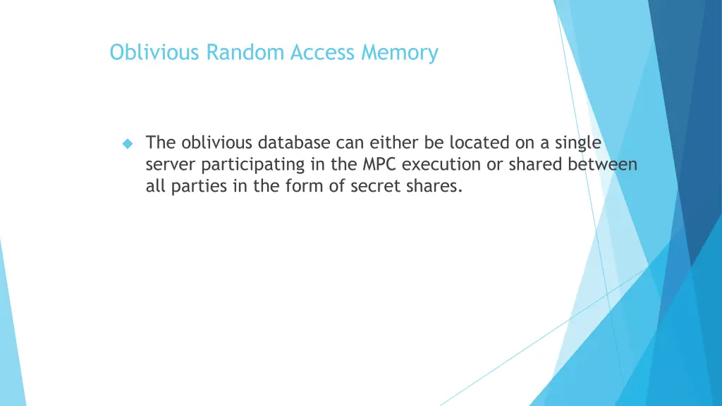oblivious random access memory