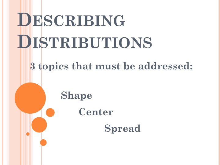 d escribing d istributions