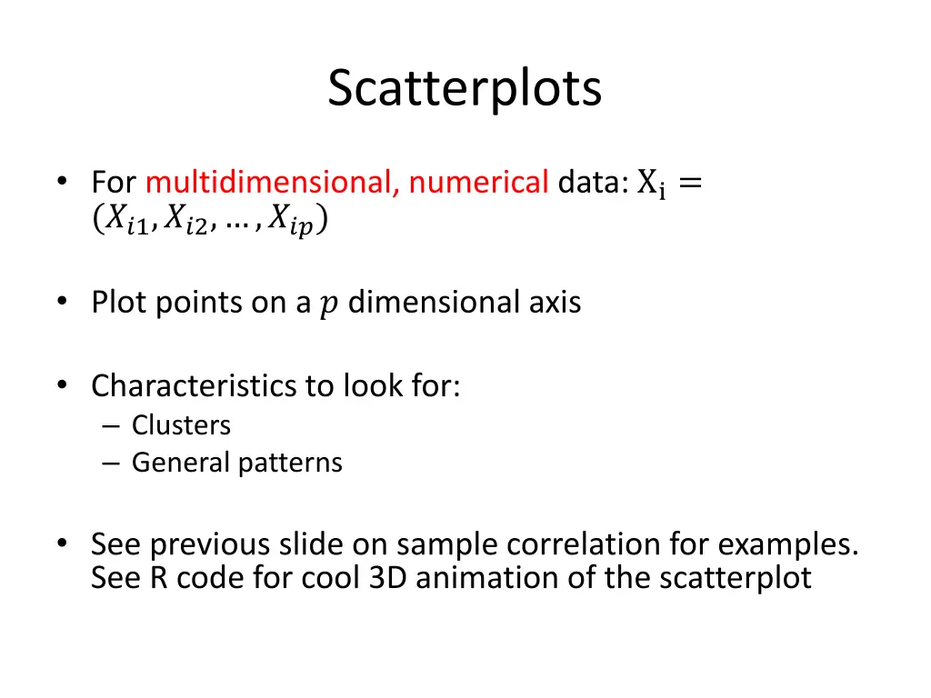 scatterplots