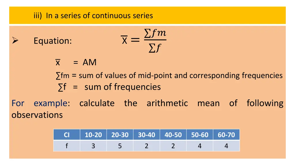 iii in a series of continuous series