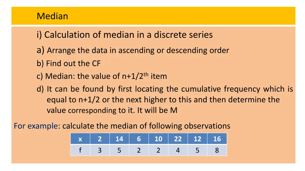median 2