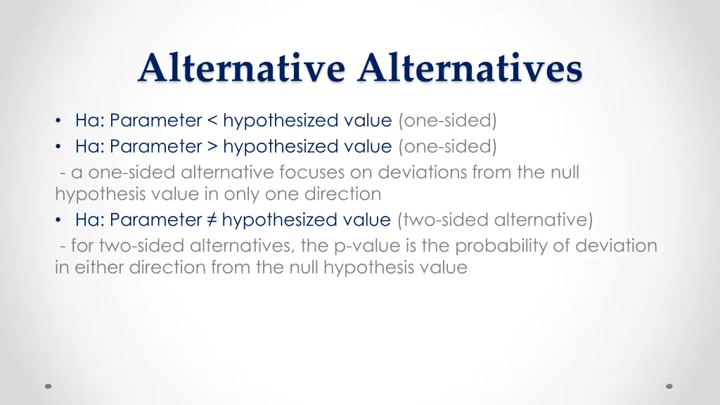 alternative alternatives