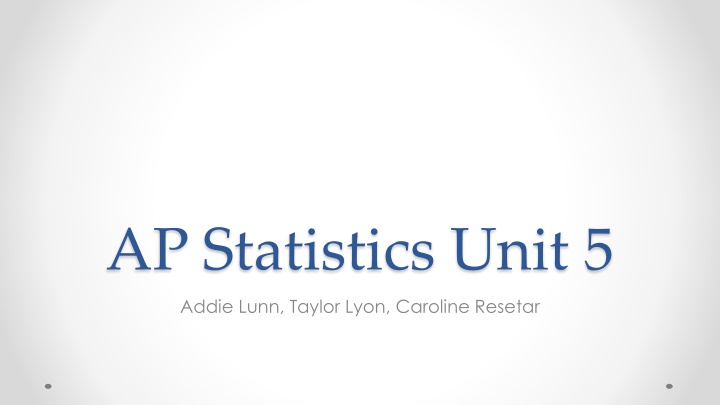 ap statistics unit 5 addie lunn taylor lyon