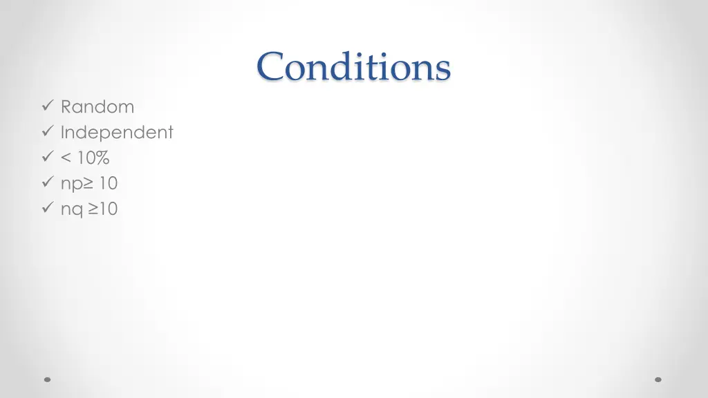 conditions