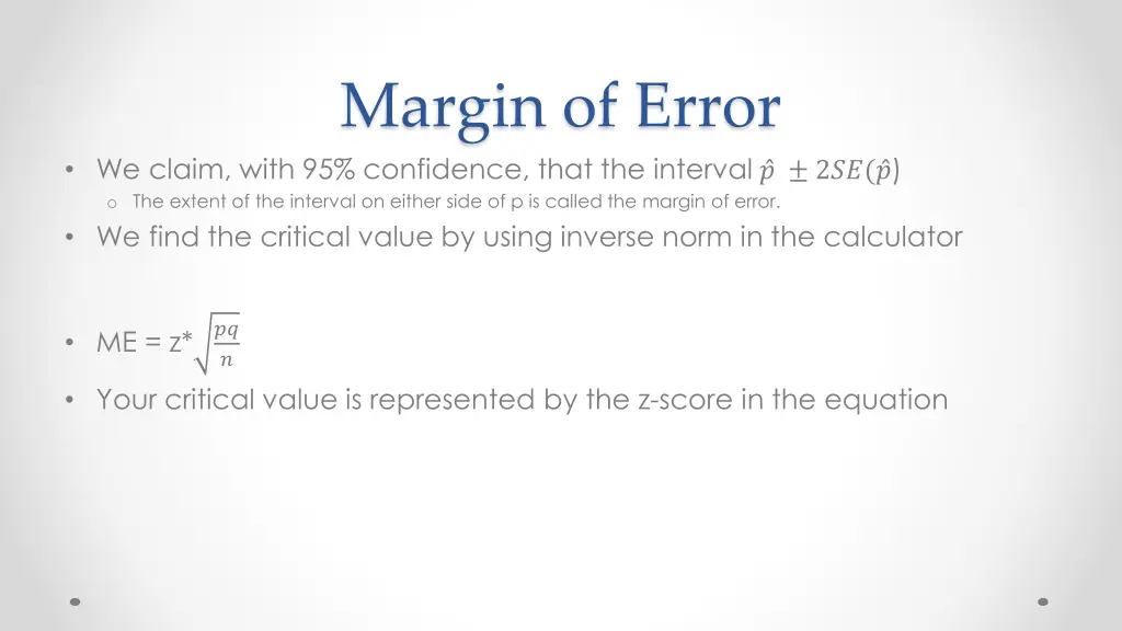 margin of error