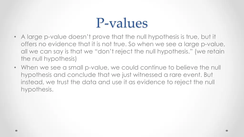 p values 1
