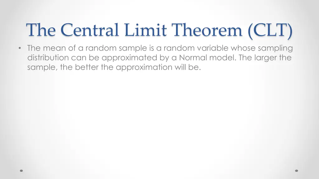 the central limit theorem clt the mean