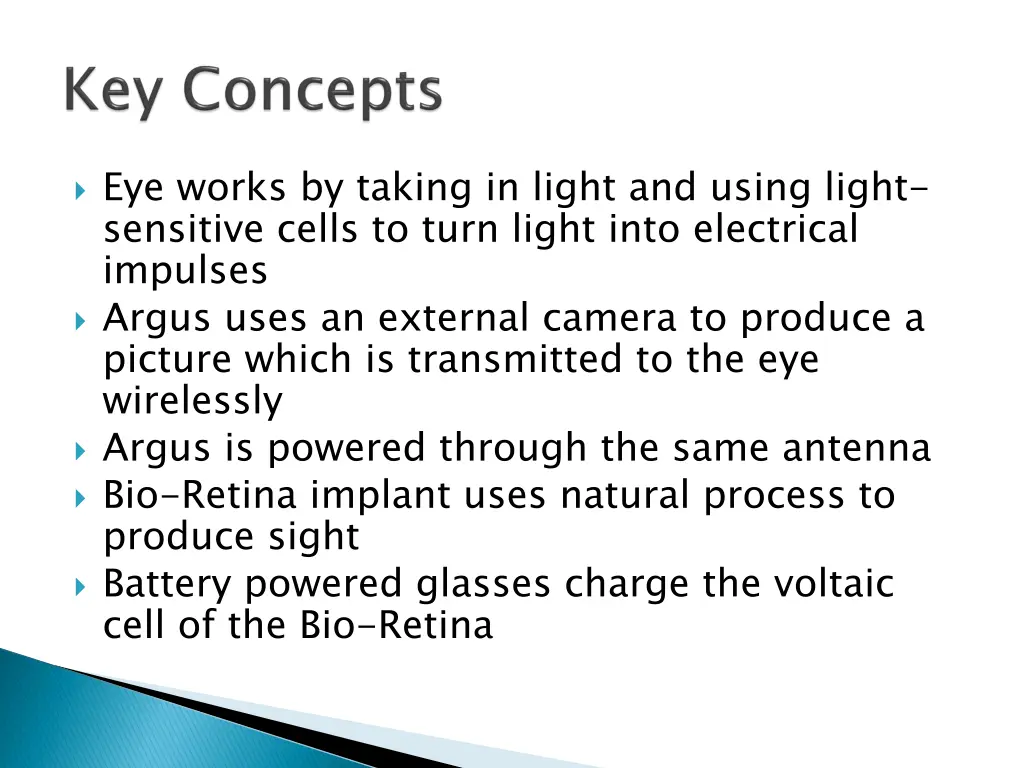eye works by taking in light and using light