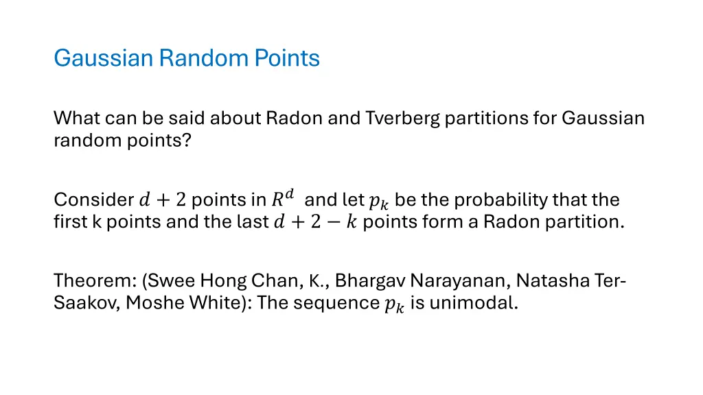 gaussian random points