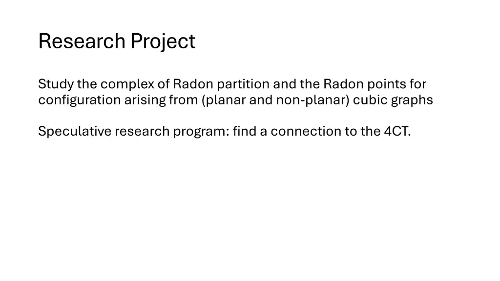 research project