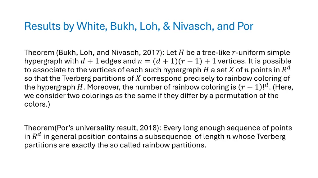 results by white bukh loh nivasch and por 1