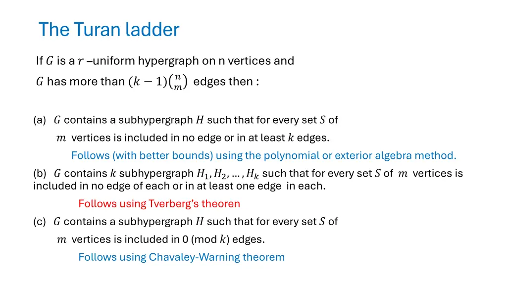 the turan ladder