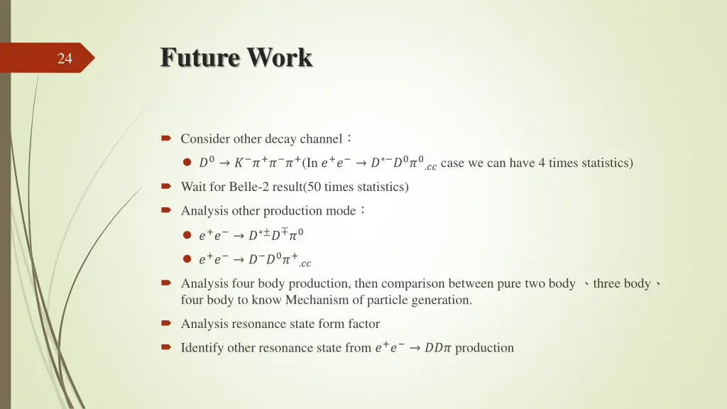 future work