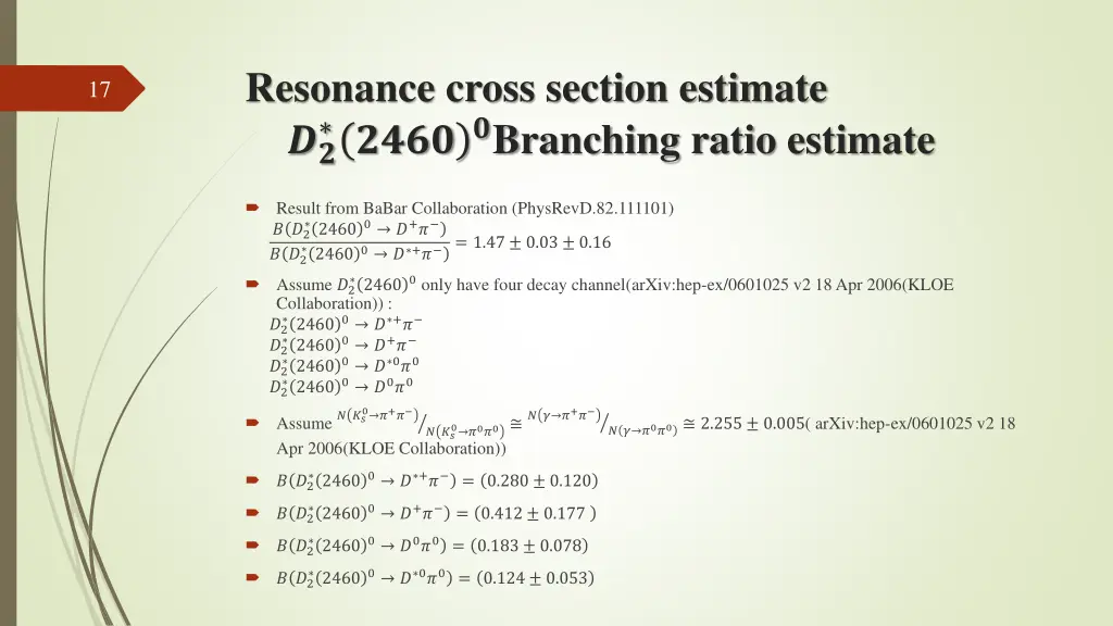 resonance cross section estimate