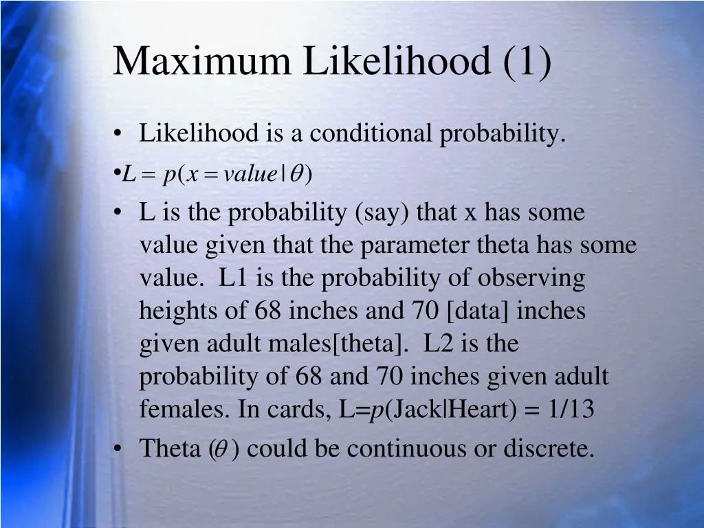 maximum likelihood 1