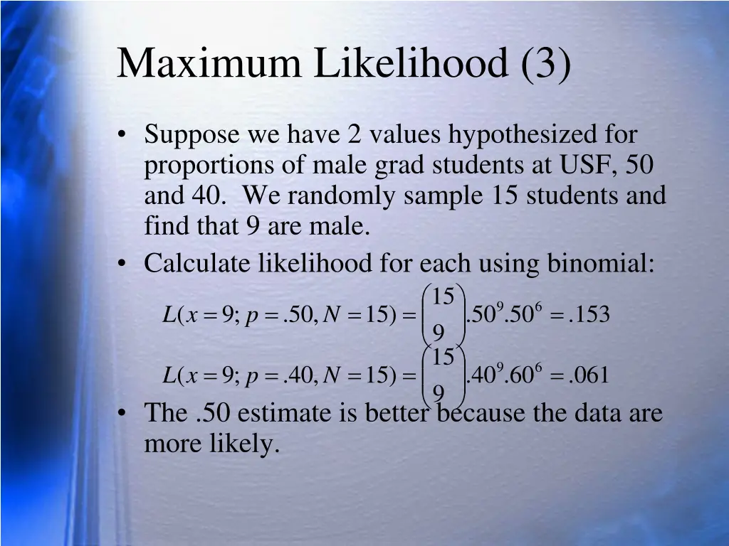 maximum likelihood 3