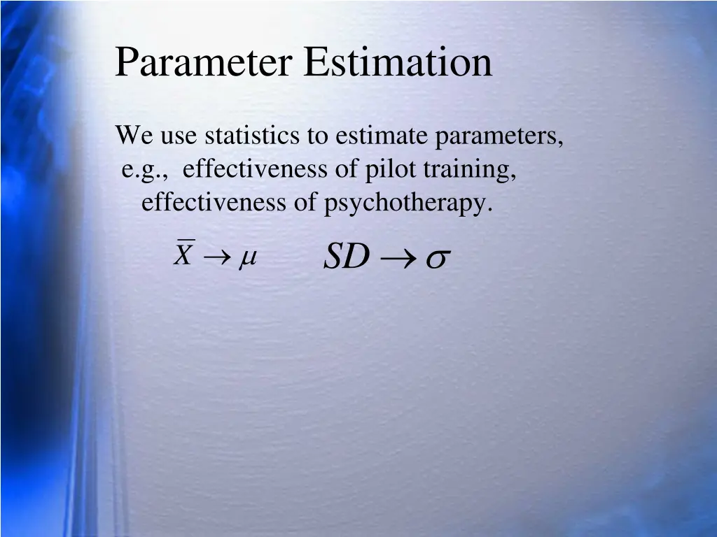 parameter estimation