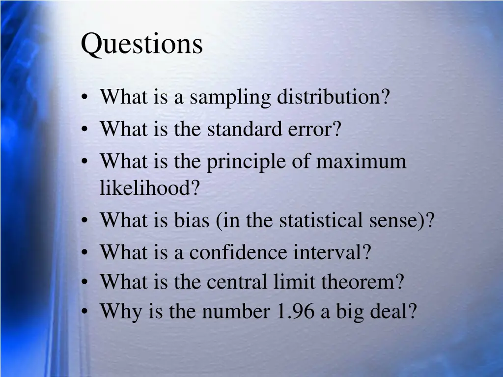 questions