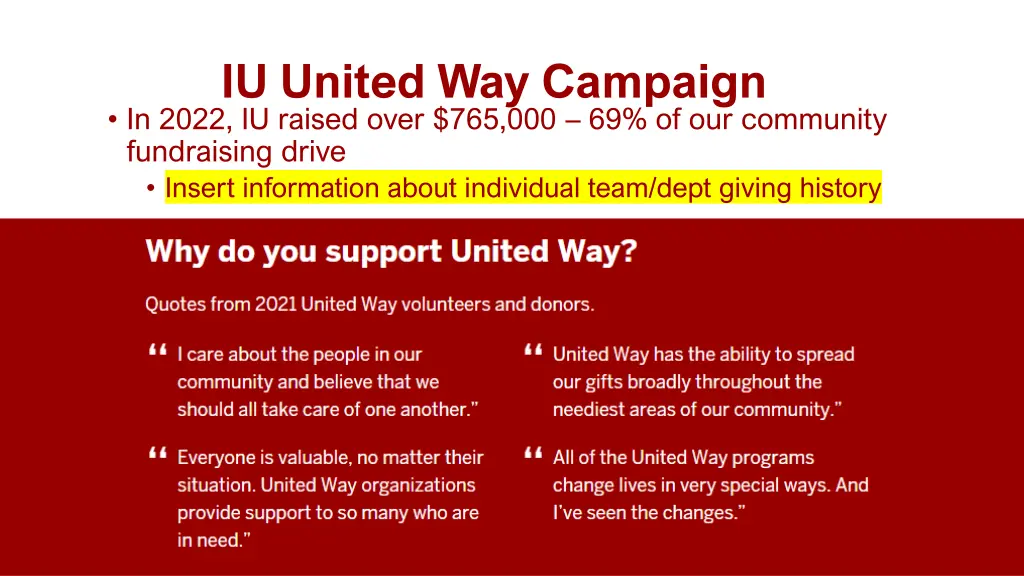 iu united way campaign in 2022 iu raised over