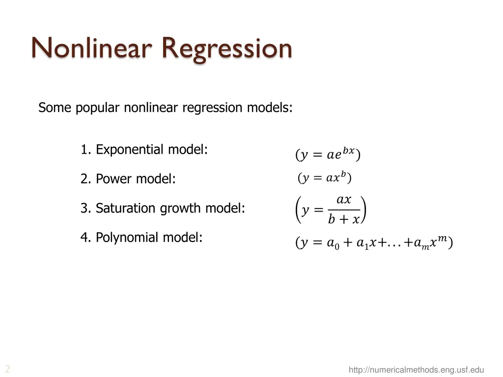 nonlinear regression