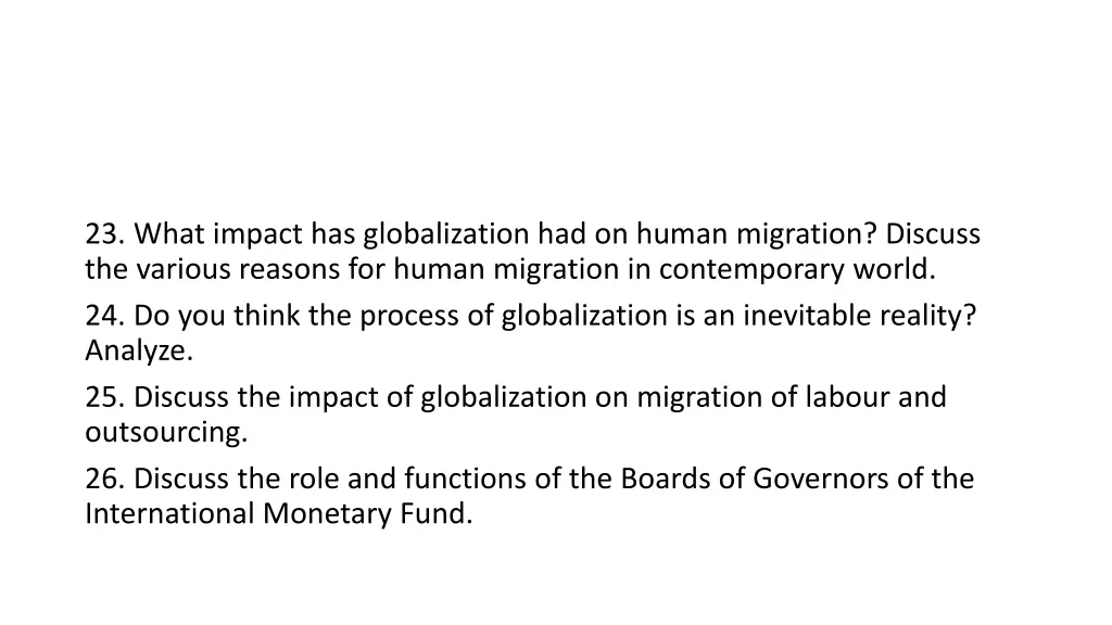 23 what impact has globalization had on human